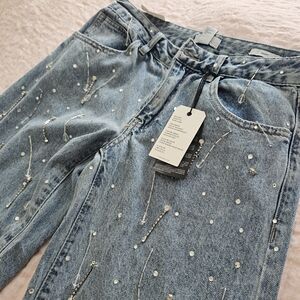 Embellished Blue Jeans